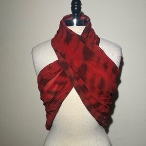 Elegant Red Wrap Scarf